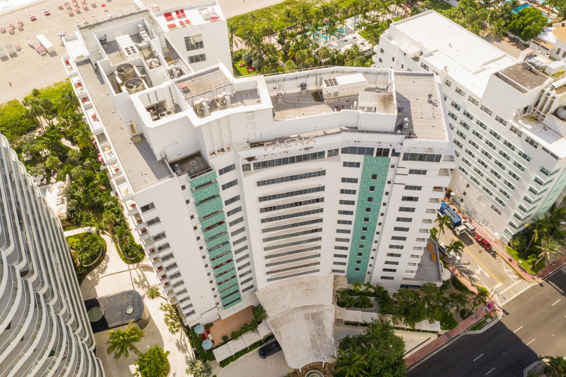 Aerial image of the Faena Condominium residences Miami Beach